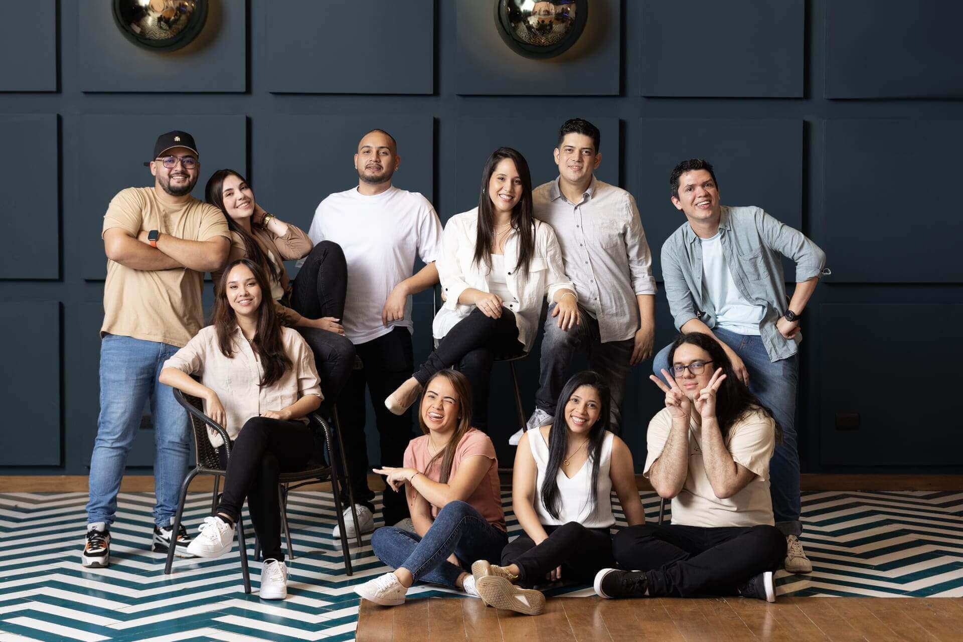 Team of professionals from a digital marketing company in Medellin